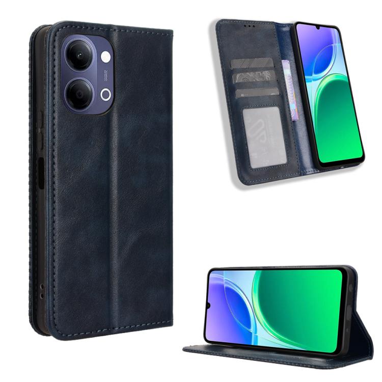 ซองใส่โทรศัพท์หนังพื้นผิวย้อนยุคหัวเข็มขัดแม่เหล็ก, For vivo S50 Pro mini / X300 FE 5G Russia, For vivo Y600 Pro 5G, For vivo T5 Pro 5G / iQOO Z11 5G, For vivo Y21 5G / Y05 4G, For vivo V70 FE 5G, For vivo V70 5G / V70 Elite 5G                         ...