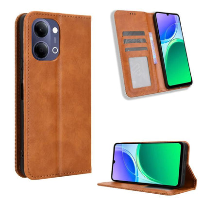 ซองใส่โทรศัพท์หนังพื้นผิวย้อนยุคหัวเข็มขัดแม่เหล็ก, For vivo S50 Pro mini / X300 FE 5G Russia, For vivo Y600 Pro 5G, For vivo T5 Pro 5G / iQOO Z11 5G, For vivo Y21 5G / Y05 4G, For vivo V70 FE 5G, For vivo V70 5G / V70 Elite 5G                         ...