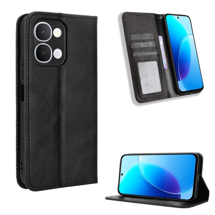 ซองใส่โทรศัพท์หนังพื้นผิวย้อนยุคหัวเข็มขัดแม่เหล็ก, For vivo S50 Pro mini / X300 FE 5G Russia, For vivo Y600 Pro 5G, For vivo T5 Pro 5G / iQOO Z11 5G, For vivo Y21 5G / Y05 4G, For vivo V70 FE 5G, For vivo V70 5G / V70 Elite 5G                         ...
