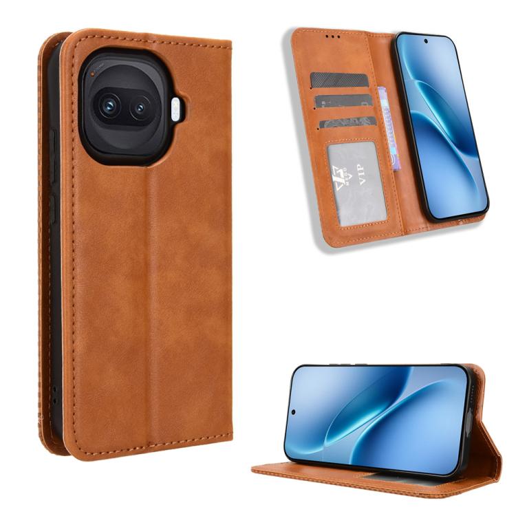ซองใส่โทรศัพท์หนังพื้นผิวย้อนยุคหัวเข็มขัดแม่เหล็ก, For vivo S50 Pro mini / X300 FE 5G Russia, For vivo Y600 Pro 5G, For vivo T5 Pro 5G / iQOO Z11 5G, For vivo Y21 5G / Y05 4G, For vivo V70 FE 5G, For vivo V70 5G / V70 Elite 5G                         ...