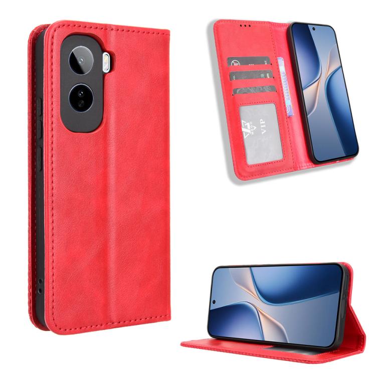 ซองใส่โทรศัพท์หนังพื้นผิวย้อนยุคหัวเข็มขัดแม่เหล็ก, For vivo S50 Pro mini / X300 FE 5G Russia, For vivo Y600 Pro 5G, For vivo T5 Pro 5G / iQOO Z11 5G, For vivo Y21 5G / Y05 4G, For vivo V70 FE 5G, For vivo V70 5G / V70 Elite 5G                         ...