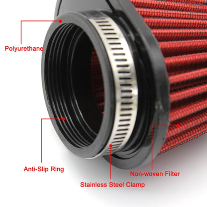 XH-UN073 หัวเห็ดสไตล์รถดัดแปลงกรองอากาศกรองไอเสียรถจักรยานยนต์, 51mm, 55mm, 60mm