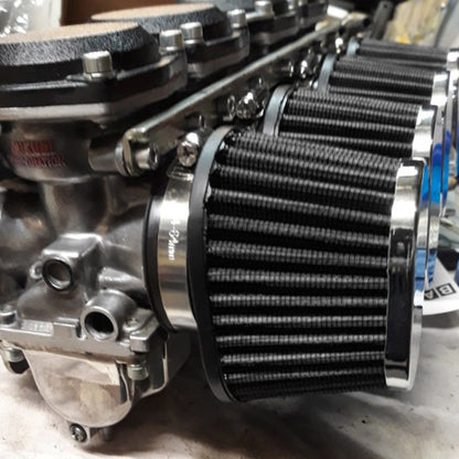 XH-UN073 หัวเห็ดสไตล์รถดัดแปลงกรองอากาศกรองไอเสียรถจักรยานยนต์, 51mm, 55mm, 60mm