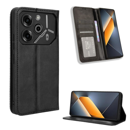 ซองใส่โทรศัพท์หนังพื้นผิวย้อนยุคหัวเข็มขัดแม่เหล็ก, For Tecno Spark Go 1 / Pop 9 / Spark Go 2025, For Tecno Spark 30C 4G, For Tecno Spark 20 Pro 5G, For Tecno Camon 30 Premier 5G, For Tecno Pova 6 Neo 4G, For Tecno Pova 6 4G, For Tecno Camon 30 Pro 5G ...
