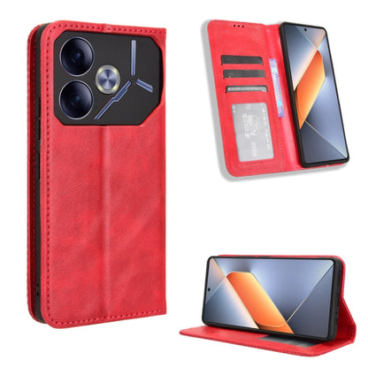 ซองใส่โทรศัพท์หนังพื้นผิวย้อนยุคหัวเข็มขัดแม่เหล็ก, For Tecno Spark Go 1 / Pop 9 / Spark Go 2025, For Tecno Spark 30C 4G, For Tecno Spark 20 Pro 5G, For Tecno Camon 30 Premier 5G, For Tecno Pova 6 Neo 4G, For Tecno Pova 6 4G, For Tecno Camon 30 Pro 5G ...