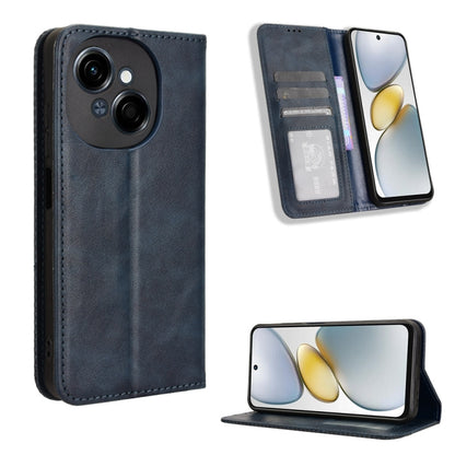 ซองใส่โทรศัพท์หนังพื้นผิวย้อนยุคหัวเข็มขัดแม่เหล็ก, For Tecno Spark Go 1 / Pop 9 / Spark Go 2025, For Tecno Spark 30C 4G, For Tecno Spark 20 Pro 5G, For Tecno Camon 30 Premier 5G, For Tecno Pova 6 Neo 4G, For Tecno Pova 6 4G, For Tecno Camon 30 Pro 5G ...