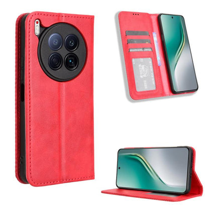 ซองใส่โทรศัพท์หนังพื้นผิวย้อนยุคหัวเข็มขัดแม่เหล็ก, For Tecno Spark 40 4G, For Tecno Pova 7 Ultra 5G, For Tecno Pova 7 4G, For Tecno Spark Go 2 4G, For Tecno Pova Curve 5G, For Tecno Camon 40 Pro 4G / 5G, For Tecno Camon 40 Premier 5G                  ...