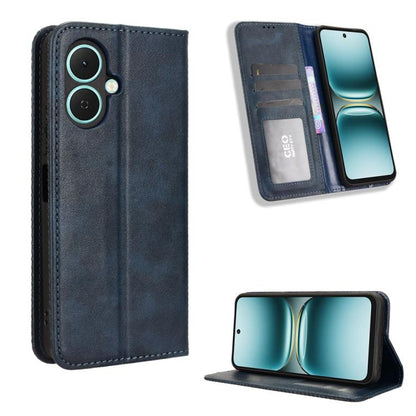 ซองใส่โทรศัพท์หนังพื้นผิวย้อนยุคหัวเข็มขัดแม่เหล็ก, For Tecno Spark 40 4G, For Tecno Pova 7 Ultra 5G, For Tecno Pova 7 4G, For Tecno Spark Go 2 4G, For Tecno Pova Curve 5G, For Tecno Camon 40 Pro 4G / 5G, For Tecno Camon 40 Premier 5G                  ...