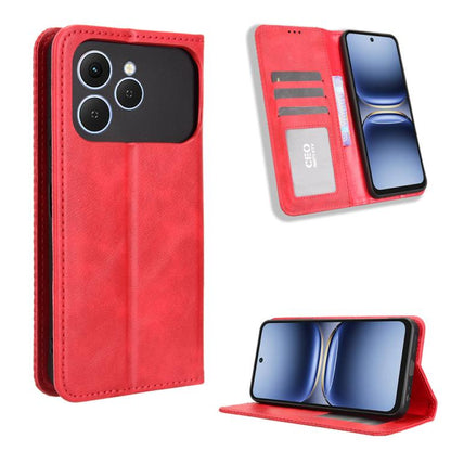 ซองใส่โทรศัพท์หนังพื้นผิวย้อนยุคหัวเข็มขัดแม่เหล็ก, For Tecno Spark 40 4G, For Tecno Pova 7 Ultra 5G, For Tecno Pova 7 4G, For Tecno Spark Go 2 4G, For Tecno Pova Curve 5G, For Tecno Camon 40 Pro 4G / 5G, For Tecno Camon 40 Premier 5G                  ...