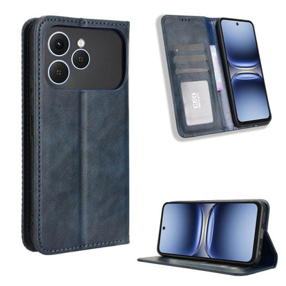 ซองใส่โทรศัพท์หนังพื้นผิวย้อนยุคหัวเข็มขัดแม่เหล็ก, For Tecno Spark 40 4G, For Tecno Pova 7 Ultra 5G, For Tecno Pova 7 4G, For Tecno Spark Go 2 4G, For Tecno Pova Curve 5G, For Tecno Camon 40 Pro 4G / 5G, For Tecno Camon 40 Premier 5G                  ...