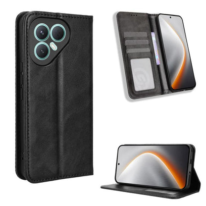 ซองใส่โทรศัพท์หนังพื้นผิวย้อนยุคหัวเข็มขัดแม่เหล็ก, For Tecno Spark 50 5G, For Tecno Pova Curve 2 5G, For Tecno Spark 50 4G, For Tecno Camon 50 Pro 4G, For Tecno Camon 50 4G, For Tenco Spark Go 3, For Tecno Spark Slim, For Tecno Spark 40C              ...