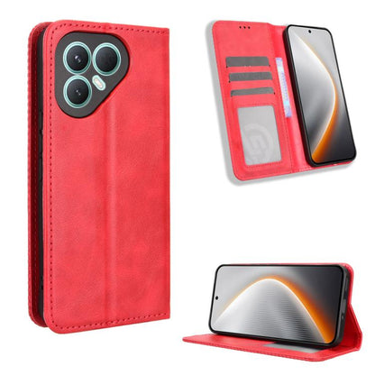 ซองใส่โทรศัพท์หนังพื้นผิวย้อนยุคหัวเข็มขัดแม่เหล็ก, For Tecno Spark 50 5G, For Tecno Pova Curve 2 5G, For Tecno Spark 50 4G, For Tecno Camon 50 Pro 4G, For Tecno Camon 50 4G, For Tenco Spark Go 3, For Tecno Spark Slim, For Tecno Spark 40C              ...
