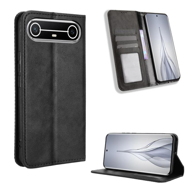 ซองใส่โทรศัพท์หนังพื้นผิวย้อนยุคหัวเข็มขัดแม่เหล็ก, For Tecno Spark 50 5G, For Tecno Pova Curve 2 5G, For Tecno Spark 50 4G, For Tecno Camon 50 Pro 4G, For Tecno Camon 50 4G, For Tenco Spark Go 3, For Tecno Spark Slim, For Tecno Spark 40C              ...