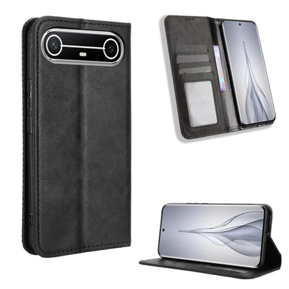 ซองใส่โทรศัพท์หนังพื้นผิวย้อนยุคหัวเข็มขัดแม่เหล็ก, For Tecno Spark 50 5G, For Tecno Pova Curve 2 5G, For Tecno Spark 50 4G, For Tecno Camon 50 Pro 4G, For Tecno Camon 50 4G, For Tenco Spark Go 3, For Tecno Spark Slim, For Tecno Spark 40C              ...