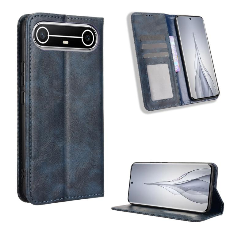 ซองใส่โทรศัพท์หนังพื้นผิวย้อนยุคหัวเข็มขัดแม่เหล็ก, For Tecno Spark 50 5G, For Tecno Pova Curve 2 5G, For Tecno Spark 50 4G, For Tecno Camon 50 Pro 4G, For Tecno Camon 50 4G, For Tenco Spark Go 3, For Tecno Spark Slim, For Tecno Spark 40C              ...