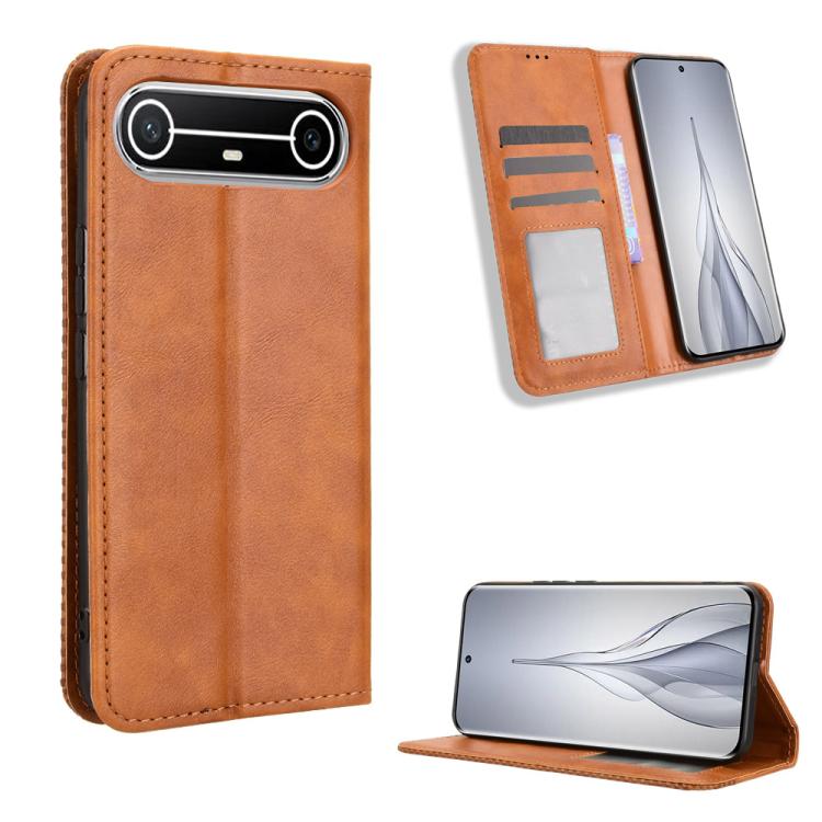 ซองใส่โทรศัพท์หนังพื้นผิวย้อนยุคหัวเข็มขัดแม่เหล็ก, For Tecno Spark 50 5G, For Tecno Pova Curve 2 5G, For Tecno Spark 50 4G, For Tecno Camon 50 Pro 4G, For Tecno Camon 50 4G, For Tenco Spark Go 3, For Tecno Spark Slim, For Tecno Spark 40C              ...