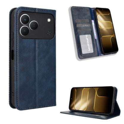 ซองใส่โทรศัพท์หนังพื้นผิวย้อนยุคหัวเข็มขัดแม่เหล็ก, For Tecno Spark 50 5G, For Tecno Pova Curve 2 5G, For Tecno Spark 50 4G, For Tecno Camon 50 Pro 4G, For Tecno Camon 50 4G, For Tenco Spark Go 3, For Tecno Spark Slim, For Tecno Spark 40C              ...