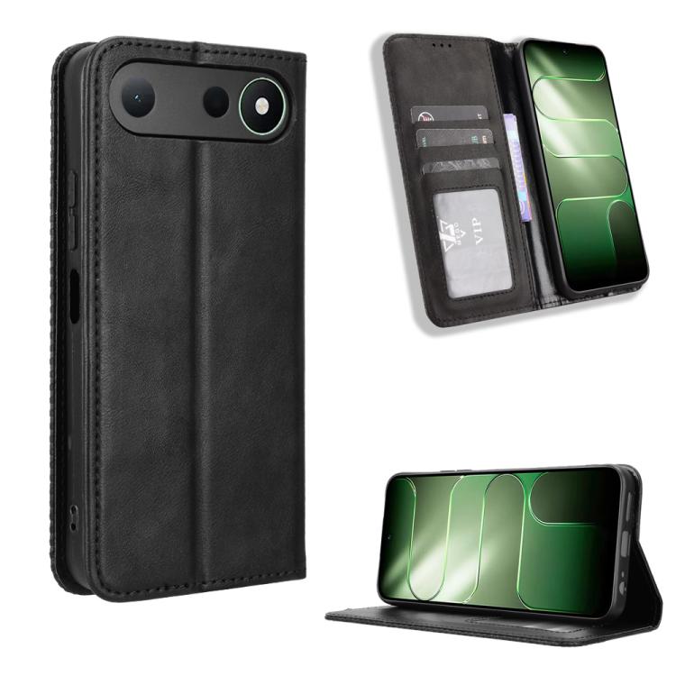 ซองใส่โทรศัพท์หนังพื้นผิวย้อนยุคหัวเข็มขัดแม่เหล็ก, For Tecno Spark 50 5G, For Tecno Pova Curve 2 5G, For Tecno Spark 50 4G, For Tecno Camon 50 Pro 4G, For Tecno Camon 50 4G, For Tenco Spark Go 3, For Tecno Spark Slim, For Tecno Spark 40C              ...