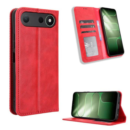 ซองใส่โทรศัพท์หนังพื้นผิวย้อนยุคหัวเข็มขัดแม่เหล็ก, For Tecno Spark 50 5G, For Tecno Pova Curve 2 5G, For Tecno Spark 50 4G, For Tecno Camon 50 Pro 4G, For Tecno Camon 50 4G, For Tenco Spark Go 3, For Tecno Spark Slim, For Tecno Spark 40C              ...