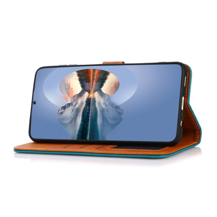 KHAZNEH เคสโทรศัพท์หนังพลิกพื้นผิวหนังวัวสองสี, For Xiaomi Redmi Note 12S 4G, For Xiaomi Redmi 12 4G