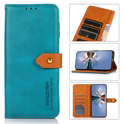KHAZNEH เคสโทรศัพท์หนังพลิกพื้นผิวหนังวัวสองสี, For Xiaomi Redmi Note 12S 4G, For Xiaomi Redmi 12 4G