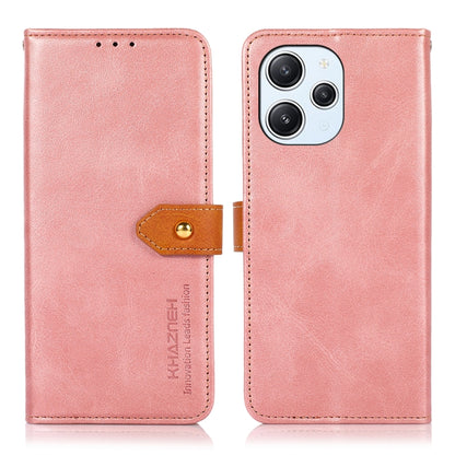 KHAZNEH เคสโทรศัพท์หนังพลิกพื้นผิวหนังวัวสองสี, For Xiaomi Redmi Note 12S 4G, For Xiaomi Redmi 12 4G