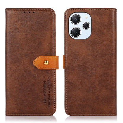KHAZNEH เคสโทรศัพท์หนังพลิกพื้นผิวหนังวัวสองสี, For Xiaomi Redmi Note 12S 4G, For Xiaomi Redmi 12 4G