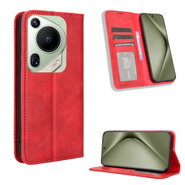 ซองใส่โทรศัพท์หนังพื้นผิวย้อนยุคหัวเข็มขัดแม่เหล็ก, For Huawei Mate 70 Pro / 70 Pro+, For Huawei Mate 70, For Huawei nova 13 Pro 5G, For Huawei Pura 70 Ultra, For Huawei Pura 70 Pro / 70 Pro+, For Huawei nova 12i 4G / Enjoy 70 Pro 4G, For Huawei Pura 7...