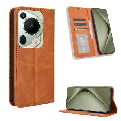 ซองใส่โทรศัพท์หนังพื้นผิวย้อนยุคหัวเข็มขัดแม่เหล็ก, For Huawei Mate 70 Pro / 70 Pro+, For Huawei Mate 70, For Huawei nova 13 Pro 5G, For Huawei Pura 70 Ultra, For Huawei Pura 70 Pro / 70 Pro+, For Huawei nova 12i 4G / Enjoy 70 Pro 4G, For Huawei Pura 7...