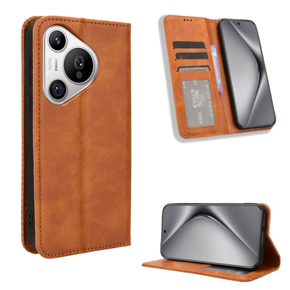 ซองใส่โทรศัพท์หนังพื้นผิวย้อนยุคหัวเข็มขัดแม่เหล็ก, For Huawei Mate 70 Pro / 70 Pro+, For Huawei Mate 70, For Huawei nova 13 Pro 5G, For Huawei Pura 70 Ultra, For Huawei Pura 70 Pro / 70 Pro+, For Huawei nova 12i 4G / Enjoy 70 Pro 4G, For Huawei Pura 7...