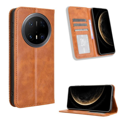 ซองใส่โทรศัพท์หนังพื้นผิวย้อนยุคหัวเข็มขัดแม่เหล็ก, For Huawei Mate 70 Pro / 70 Pro+, For Huawei Mate 70, For Huawei nova 13 Pro 5G, For Huawei Pura 70 Ultra, For Huawei Pura 70 Pro / 70 Pro+, For Huawei nova 12i 4G / Enjoy 70 Pro 4G, For Huawei Pura 7...