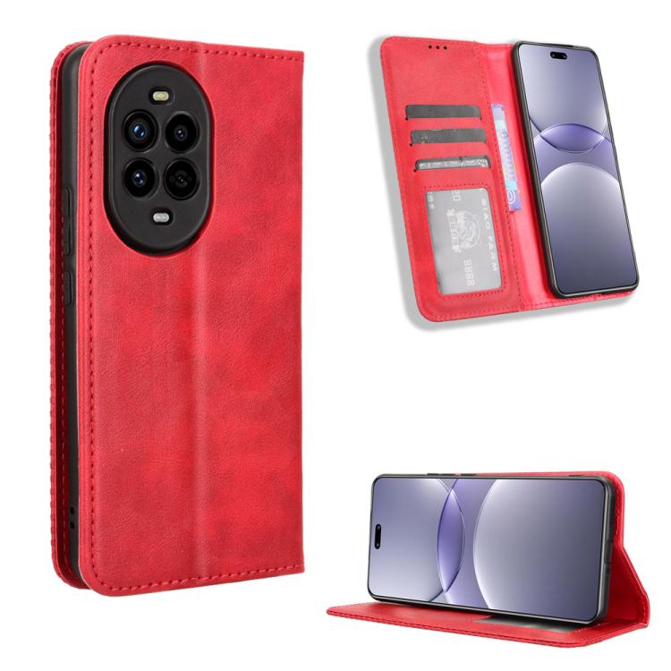 ซองใส่โทรศัพท์หนังพื้นผิวย้อนยุคหัวเข็มขัดแม่เหล็ก, For Huawei Mate 70 Pro / 70 Pro+, For Huawei Mate 70, For Huawei nova 13 Pro 5G, For Huawei Pura 70 Ultra, For Huawei Pura 70 Pro / 70 Pro+, For Huawei nova 12i 4G / Enjoy 70 Pro 4G, For Huawei Pura 7...