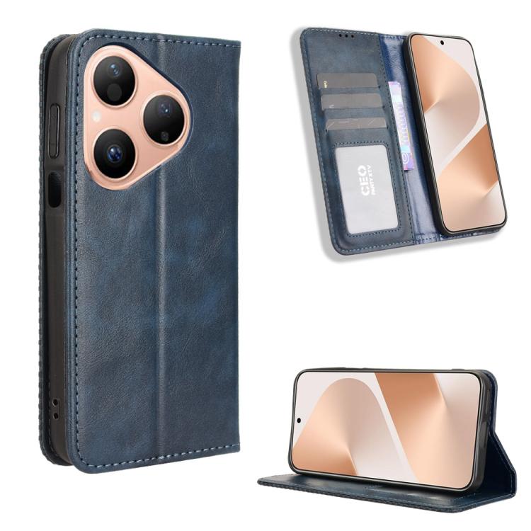 ซองใส่โทรศัพท์หนังพื้นผิวย้อนยุคหัวเข็มขัดแม่เหล็ก, For Huawei Pura 90 Pro Max 5G, For Huawei Pura 90 Pro 5G, For Huawei Pura 90 5G, For Huawei nova 15 Pro / 15 Ultra, For Huawei Mate 80 Pro / 80, For Huawei Pura 80 Ultra 5G                            ...