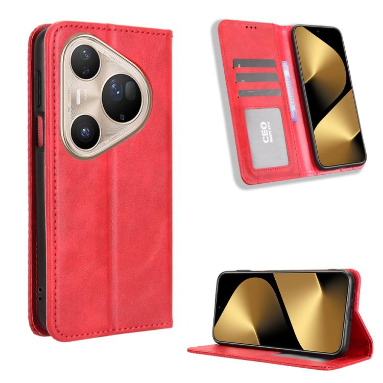 ซองใส่โทรศัพท์หนังพื้นผิวย้อนยุคหัวเข็มขัดแม่เหล็ก, For Huawei Pura 90 Pro Max 5G, For Huawei Pura 90 Pro 5G, For Huawei Pura 90 5G, For Huawei nova 15 Pro / 15 Ultra, For Huawei Mate 80 Pro / 80, For Huawei Pura 80 Ultra 5G                            ...