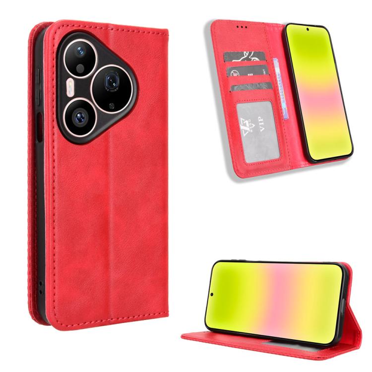 ซองใส่โทรศัพท์หนังพื้นผิวย้อนยุคหัวเข็มขัดแม่เหล็ก, For Huawei Pura 90 Pro Max 5G, For Huawei Pura 90 Pro 5G, For Huawei Pura 90 5G, For Huawei nova 15 Pro / 15 Ultra, For Huawei Mate 80 Pro / 80, For Huawei Pura 80 Ultra 5G                            ...