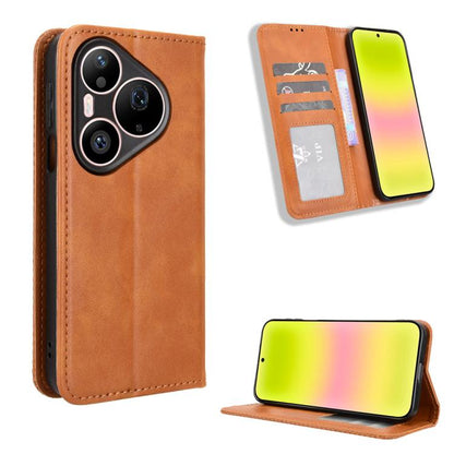 ซองใส่โทรศัพท์หนังพื้นผิวย้อนยุคหัวเข็มขัดแม่เหล็ก, For Huawei Pura 90 Pro Max 5G, For Huawei Pura 90 Pro 5G, For Huawei Pura 90 5G, For Huawei nova 15 Pro / 15 Ultra, For Huawei Mate 80 Pro / 80, For Huawei Pura 80 Ultra 5G                            ...