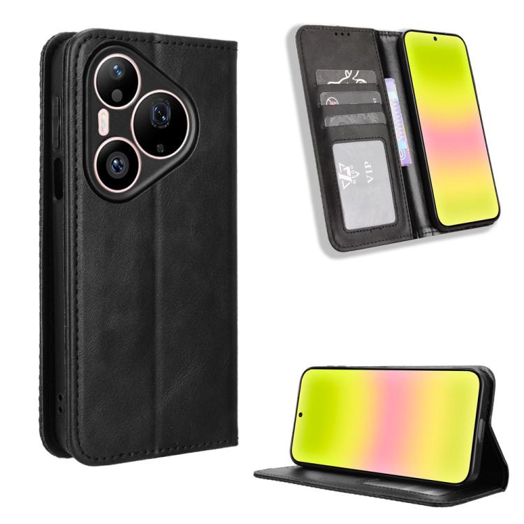 ซองใส่โทรศัพท์หนังพื้นผิวย้อนยุคหัวเข็มขัดแม่เหล็ก, For Huawei Pura 90 Pro Max 5G, For Huawei Pura 90 Pro 5G, For Huawei Pura 90 5G, For Huawei nova 15 Pro / 15 Ultra, For Huawei Mate 80 Pro / 80, For Huawei Pura 80 Ultra 5G                            ...