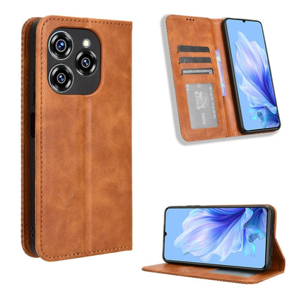 ซองใส่โทรศัพท์หนังพื้นผิวย้อนยุคหัวเข็มขัดแม่เหล็ก, For Oukitel C68, For Oukitel C62 / C62 Pro, For Oukitel C69, For Oukitel C59 / C59 Pro, For Oukitel C1 / C1 Pro, For Oukitel C60 / C60 Pro, For Oukitel C65 / C65 Pro, For Oukitel C61 / C61 Pro        ...