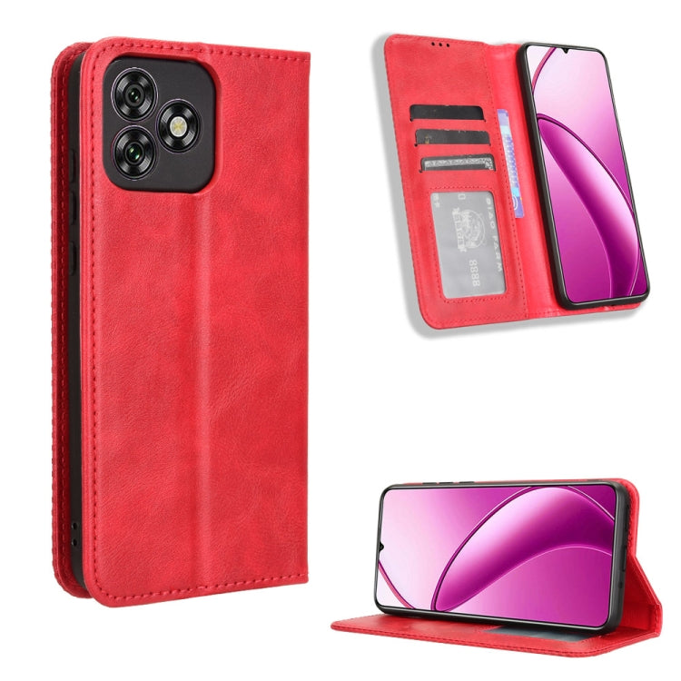 ซองใส่โทรศัพท์หนังพื้นผิวย้อนยุคหัวเข็มขัดแม่เหล็ก, For Oukitel C68, For Oukitel C62 / C62 Pro, For Oukitel C69, For Oukitel C59 / C59 Pro, For Oukitel C1 / C1 Pro, For Oukitel C60 / C60 Pro, For Oukitel C65 / C65 Pro, For Oukitel C61 / C61 Pro        ...