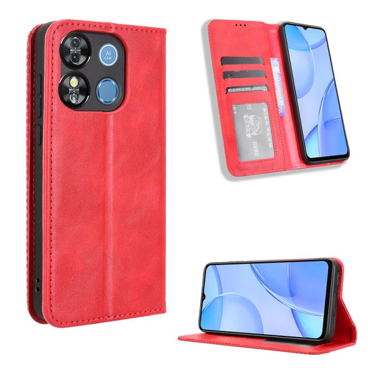 ซองใส่โทรศัพท์หนังพื้นผิวย้อนยุคหัวเข็มขัดแม่เหล็ก, For Oukitel C68, For Oukitel C62 / C62 Pro, For Oukitel C69, For Oukitel C59 / C59 Pro, For Oukitel C1 / C1 Pro, For Oukitel C60 / C60 Pro, For Oukitel C65 / C65 Pro, For Oukitel C61 / C61 Pro        ...