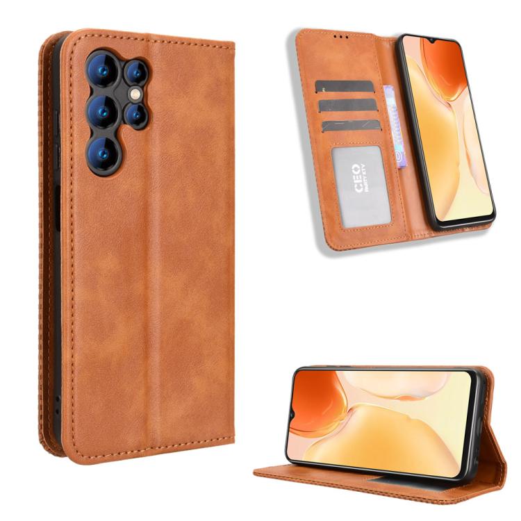 ซองใส่โทรศัพท์หนังพื้นผิวย้อนยุคหัวเข็มขัดแม่เหล็ก, For Oukitel C68, For Oukitel C62 / C62 Pro, For Oukitel C69, For Oukitel C59 / C59 Pro, For Oukitel C1 / C1 Pro, For Oukitel C60 / C60 Pro, For Oukitel C65 / C65 Pro, For Oukitel C61 / C61 Pro        ...
