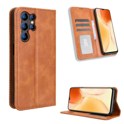 ซองใส่โทรศัพท์หนังพื้นผิวย้อนยุคหัวเข็มขัดแม่เหล็ก, For Oukitel C68, For Oukitel C62 / C62 Pro, For Oukitel C69, For Oukitel C59 / C59 Pro, For Oukitel C1 / C1 Pro, For Oukitel C60 / C60 Pro, For Oukitel C65 / C65 Pro, For Oukitel C61 / C61 Pro        ...