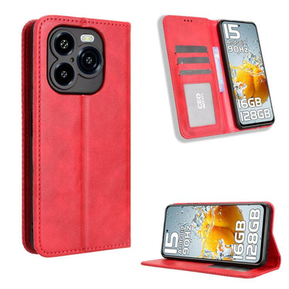 ซองใส่โทรศัพท์หนังพื้นผิวย้อนยุคหัวเข็มขัดแม่เหล็ก, For Oukitel C68, For Oukitel C62 / C62 Pro, For Oukitel C69, For Oukitel C59 / C59 Pro, For Oukitel C1 / C1 Pro, For Oukitel C60 / C60 Pro, For Oukitel C65 / C65 Pro, For Oukitel C61 / C61 Pro        ...