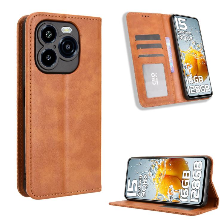 ซองใส่โทรศัพท์หนังพื้นผิวย้อนยุคหัวเข็มขัดแม่เหล็ก, For Oukitel C68, For Oukitel C62 / C62 Pro, For Oukitel C69, For Oukitel C59 / C59 Pro, For Oukitel C1 / C1 Pro, For Oukitel C60 / C60 Pro, For Oukitel C65 / C65 Pro, For Oukitel C61 / C61 Pro        ...