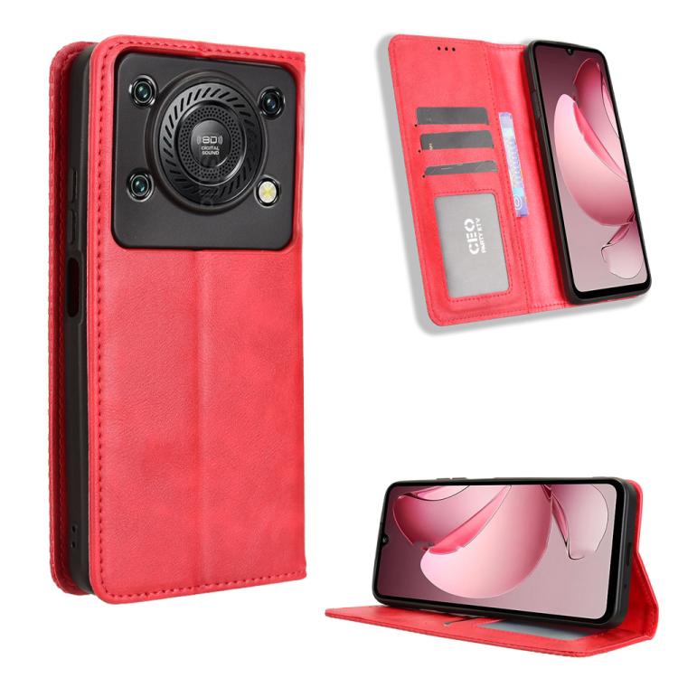 ซองใส่โทรศัพท์หนังพื้นผิวย้อนยุคหัวเข็มขัดแม่เหล็ก, For Oukitel C68, For Oukitel C62 / C62 Pro, For Oukitel C69, For Oukitel C59 / C59 Pro, For Oukitel C1 / C1 Pro, For Oukitel C60 / C60 Pro, For Oukitel C65 / C65 Pro, For Oukitel C61 / C61 Pro        ...