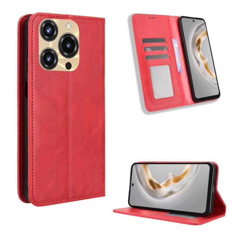 ซองใส่โทรศัพท์หนังพื้นผิวย้อนยุคหัวเข็มขัดแม่เหล็ก, For Oukitel C68, For Oukitel C62 / C62 Pro, For Oukitel C69, For Oukitel C59 / C59 Pro, For Oukitel C1 / C1 Pro, For Oukitel C60 / C60 Pro, For Oukitel C65 / C65 Pro, For Oukitel C61 / C61 Pro        ...