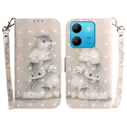 เคสโทรศัพท์หนังพลิกแนวนอนสี 3 มิติ, For Infinix Note 30 VIP, For Infinix Hot 30 Play, For Infinix Hot 30i, For Infinix Smart 7 African
