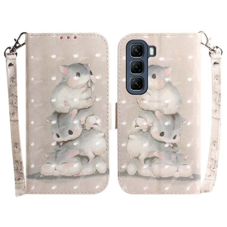 เคสโทรศัพท์หนังพลิกแนวนอนสี 3 มิติ, For Infinix Note 50 4G / Note 50 Pro 4G, For Infinix Hot 50i / Smart 9, For Infinix Hot 50 4G, For Infinix Hot 50 5G