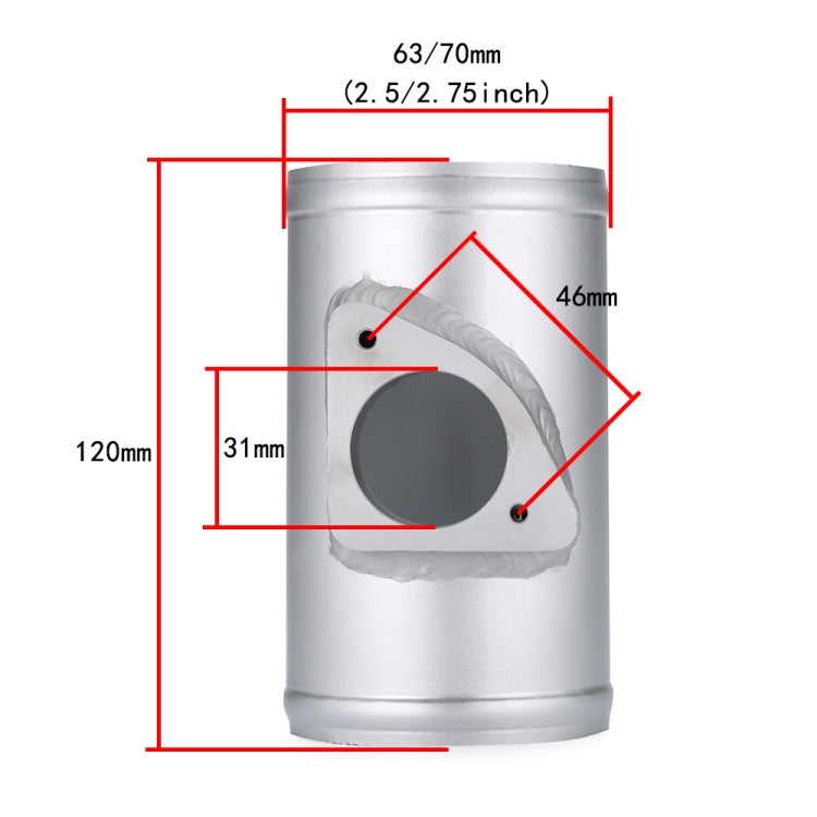 XH-UN608 รถดัดแปลงเครื่องยนต์ Air Flow Meter Flange Intake Sensor สำหรับ Mazda Atenza / Axela, 63mm, 70mm