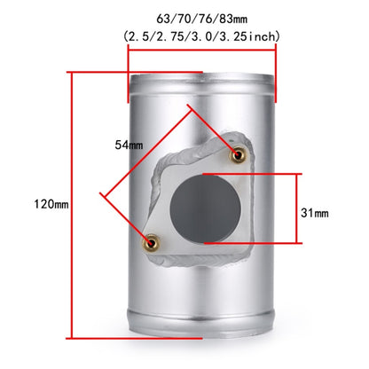 XH-UN602 รถดัดแปลงเครื่องยนต์ Air Flow Meter Flange Intake Sensor Base สำหรับ Toyota / Mazda, 63mm, 70mm, 76mm, 83mm